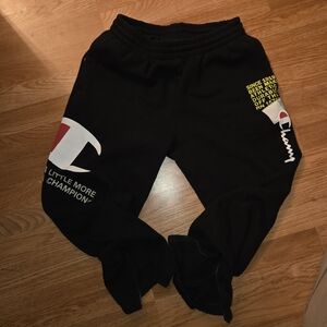 Champion Black Graphic Sweatpants